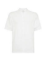 Ribbed Cotton and Linen Jersey T Shirt