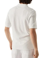 Ribbed Cotton and Linen Jersey T Shirt