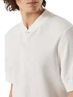 Ribbed Cotton and Linen Jersey T Shirt