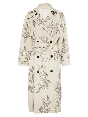 Cotton and Linen Canvas Trench Coat