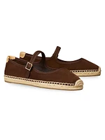 Mary Jane Suede Espadrilles