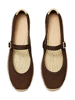 Mary Jane Suede Espadrilles
