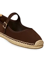 Mary Jane Suede Espadrilles