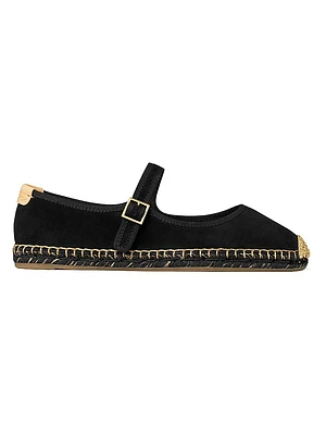Mary Jane Suede Espadrilles