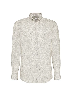 Slim Fit Shirt with Button Down Collar