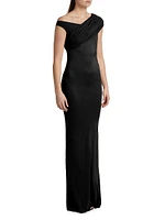 Sahara Draped Column Gown