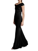 Sahara Draped Column Gown
