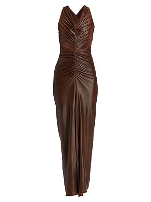Poppy Ruched Column Gown