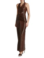 Poppy Ruched Column Gown
