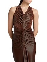 Poppy Ruched Column Gown