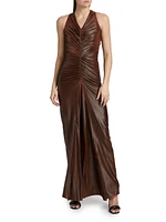 Poppy Ruched Column Gown