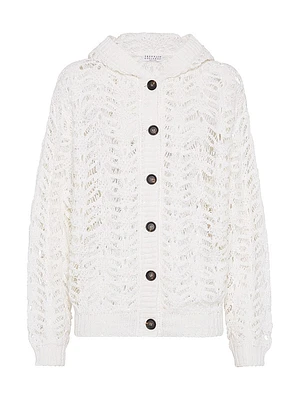 Foliage Lace Hooded Cardigan