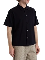 Cotton Piqué Button-Front Shirt