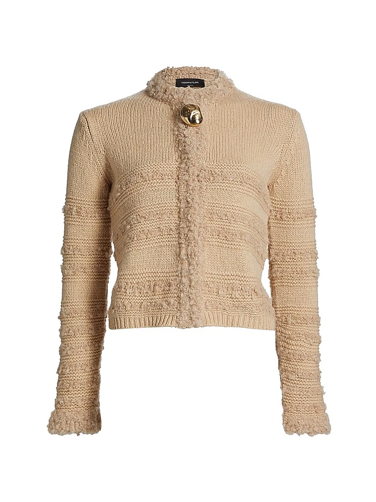 Boucle Striped Cardigan