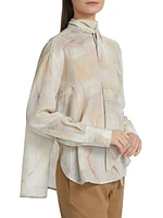 Silk Printed Crepe De Chine Blouse