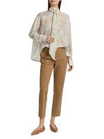 Silk Printed Crepe De Chine Blouse