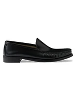 Brushed Leather Loafers