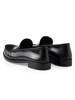 Brushed Leather Loafers
