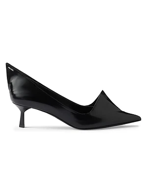 Brushed Leather Pumps