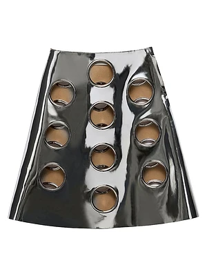 Shiny Leather Skirt