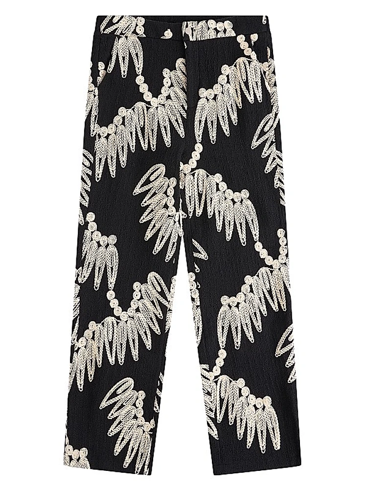 Palmetto Embroidered Pants