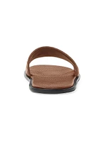 Logo-Embossed Leather Slide Sandals