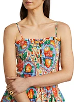 Fleur Shirred Mini Dress