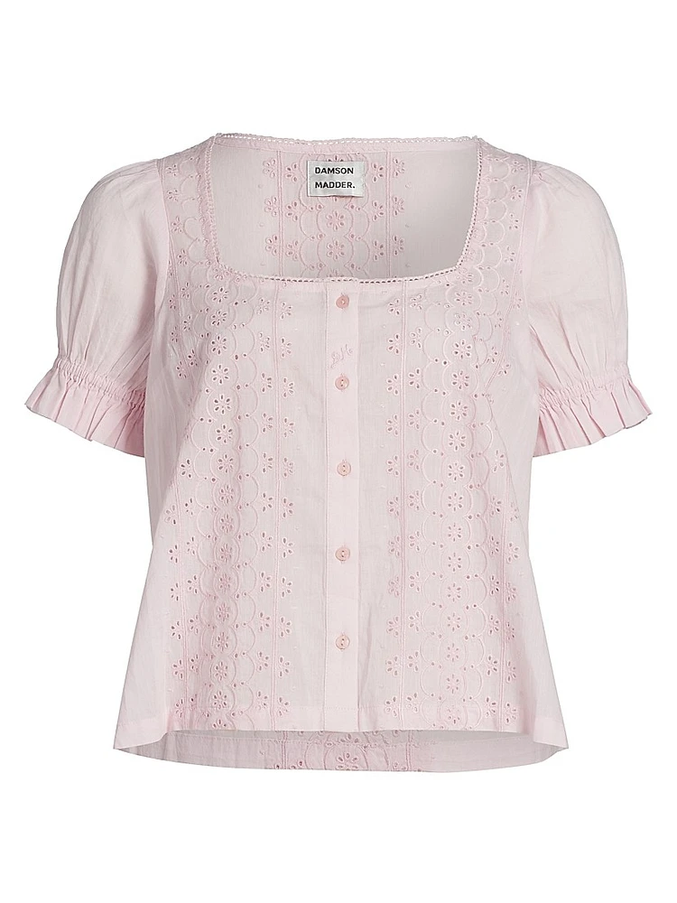 Prim Cotton Embroidered Blouse