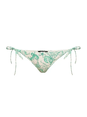Underwater Barocco-Print Bikini Bottom