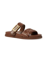Fendi Feel Leather Double Strap Sandals