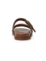 Fendi Feel Leather Double Strap Sandals