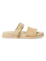 Fendi Feel Woven Double Strap Slides