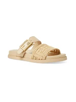 Fendi Feel Woven Double Strap Slides