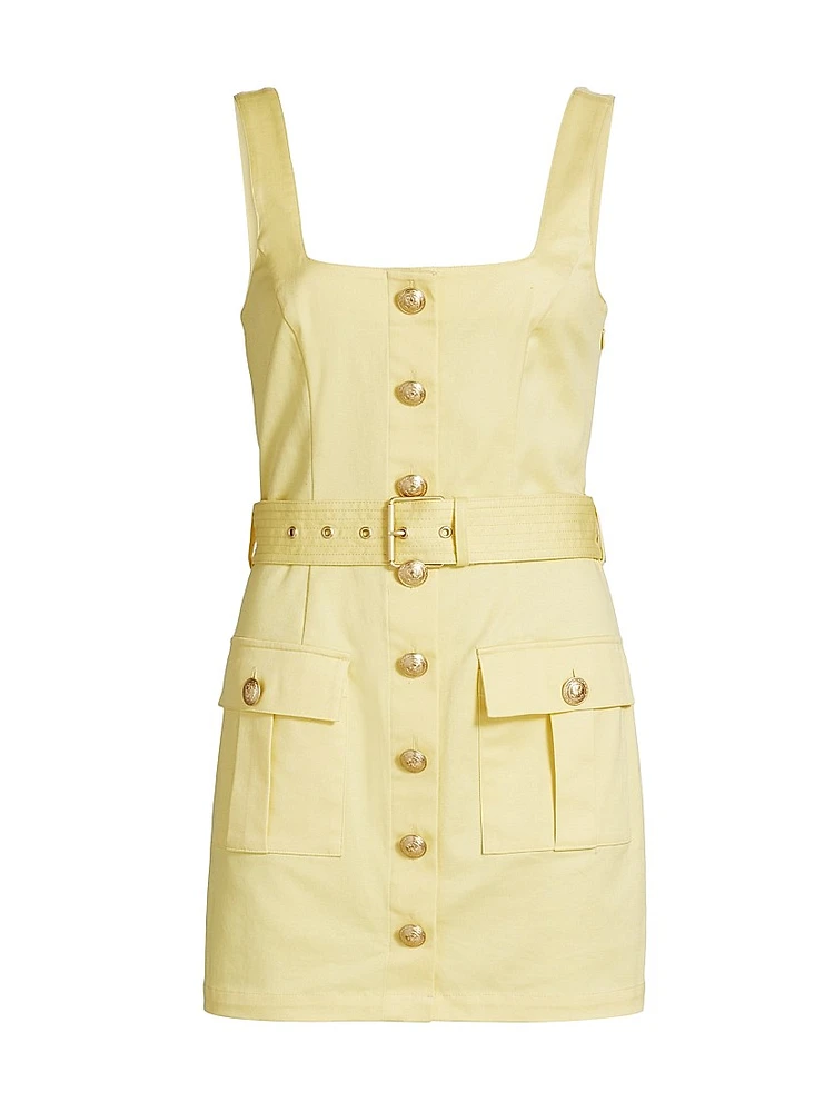 Midy Belted Button-Front Minidress