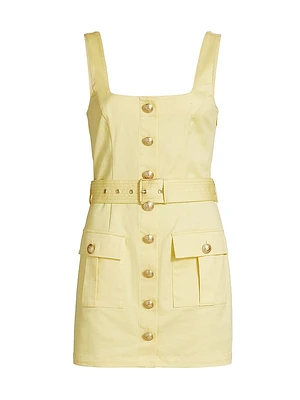 Midy Belted Button-Front Minidress