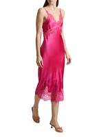 Scotly Lace-Trim Midi-Slipdress