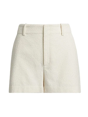 Pearl Cotton-Blend High-RiseShorts