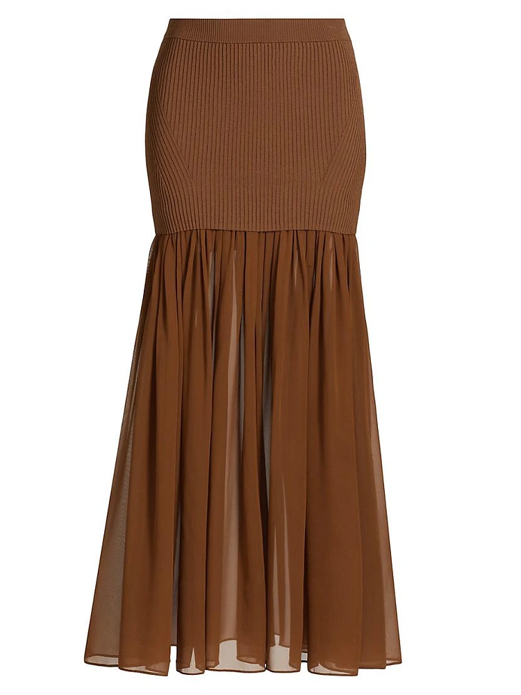 Hayden Fit & Flare Maxi Skirt
