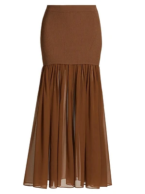Hayden Fit & Flare Maxi Skirt