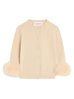 Cardigan with Feathers