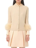Cardigan with Feathers