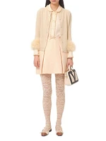 Cardigan with Feathers