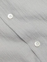 Solid Cotton Button-Front Shirt
