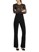Sequined Mesh Bodysuit