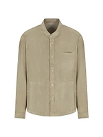Suede Snap-Front Jacket