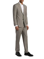 Windowpane Plaid Wool Suit