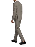Windowpane Plaid Wool Suit