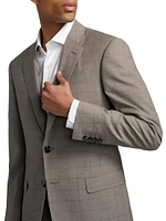 Windowpane Plaid Wool Suit