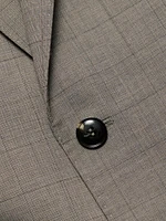 Windowpane Plaid Wool Suit