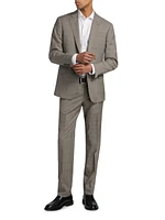 Windowpane Plaid Wool Suit